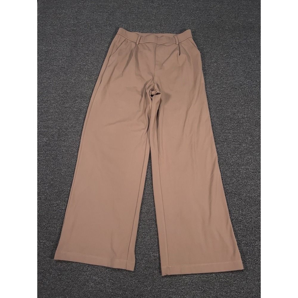 Halara Wide Leg Pants Trouser High Rise Pleated Women's Medium Brown Preppy Boho